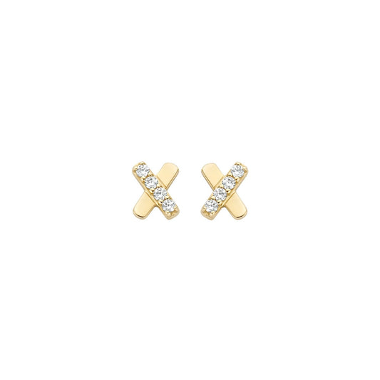 Blush Oorknoppen Or jaune 14 carats avec Zircone