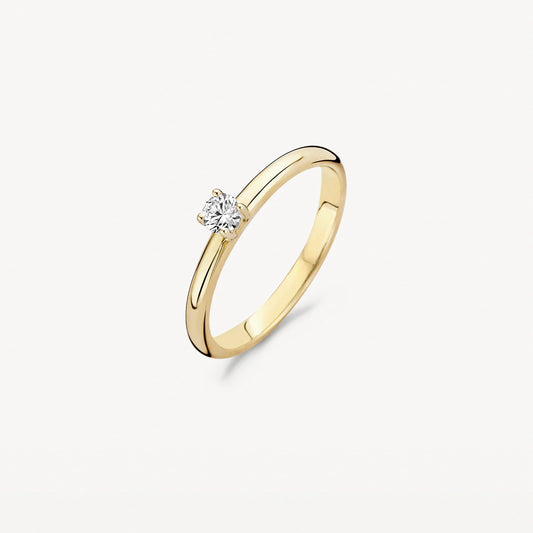 Blush ring - Or jaune 14 carats avec Zircone